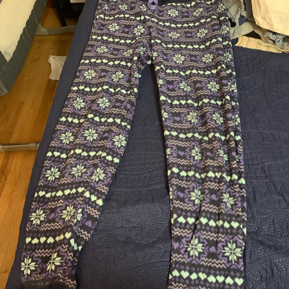 Mudd Purple and White Patterned Pajama Pants
